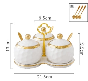 Ceramic Sugar Pot and Salt Shaker Set