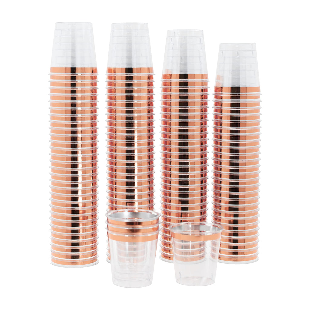 Clear Plastic Mini Shot Glasses, 1 oz, 120 ct — view 2