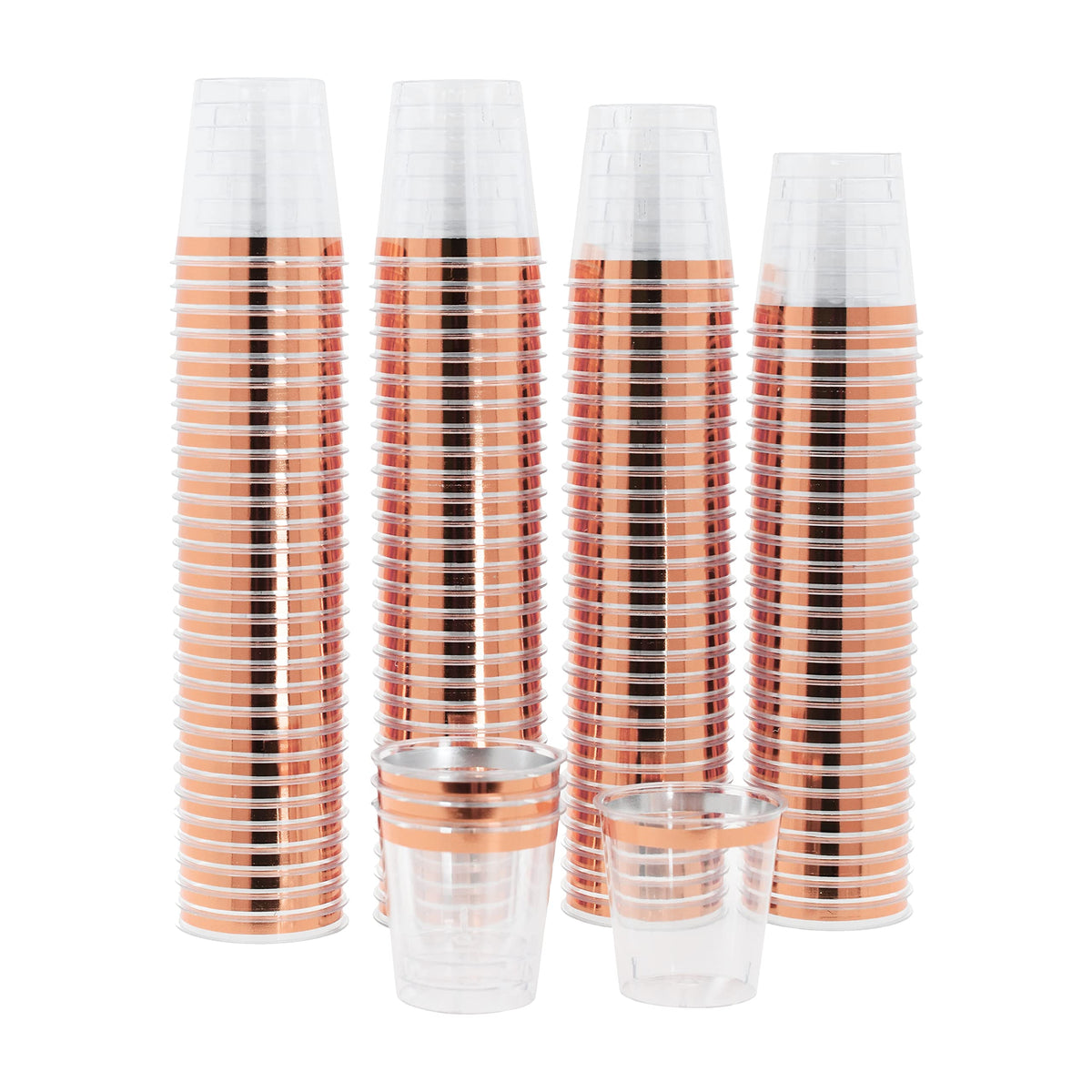Clear Plastic Mini Shot Glasses, 1 oz, 120 ct — view 2