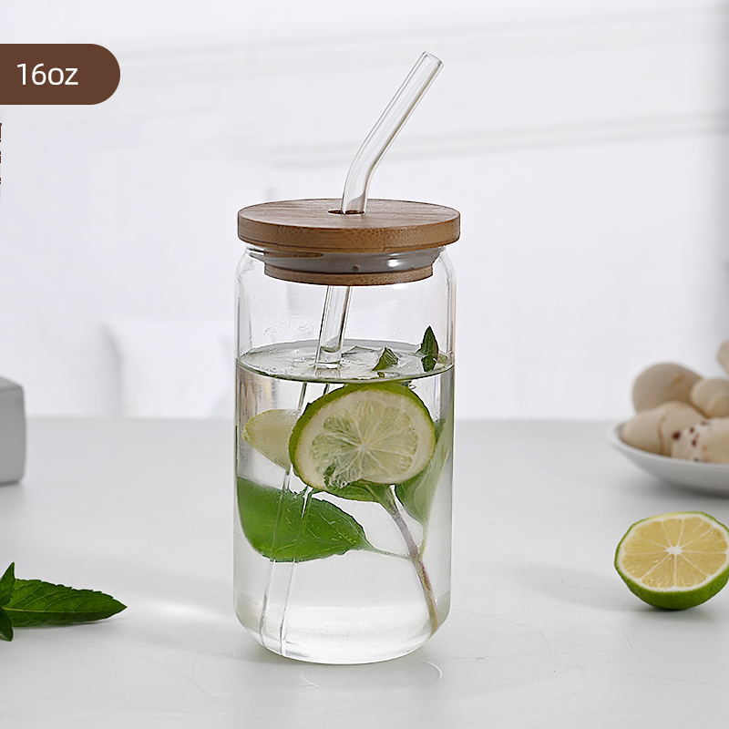 Glass Cup with Lid and Straw — Multi-Pack Options