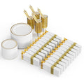 Gold Disposable Dinnerware Set for 100, 800 pc