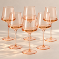 Blush Amber wine glass set — complete set