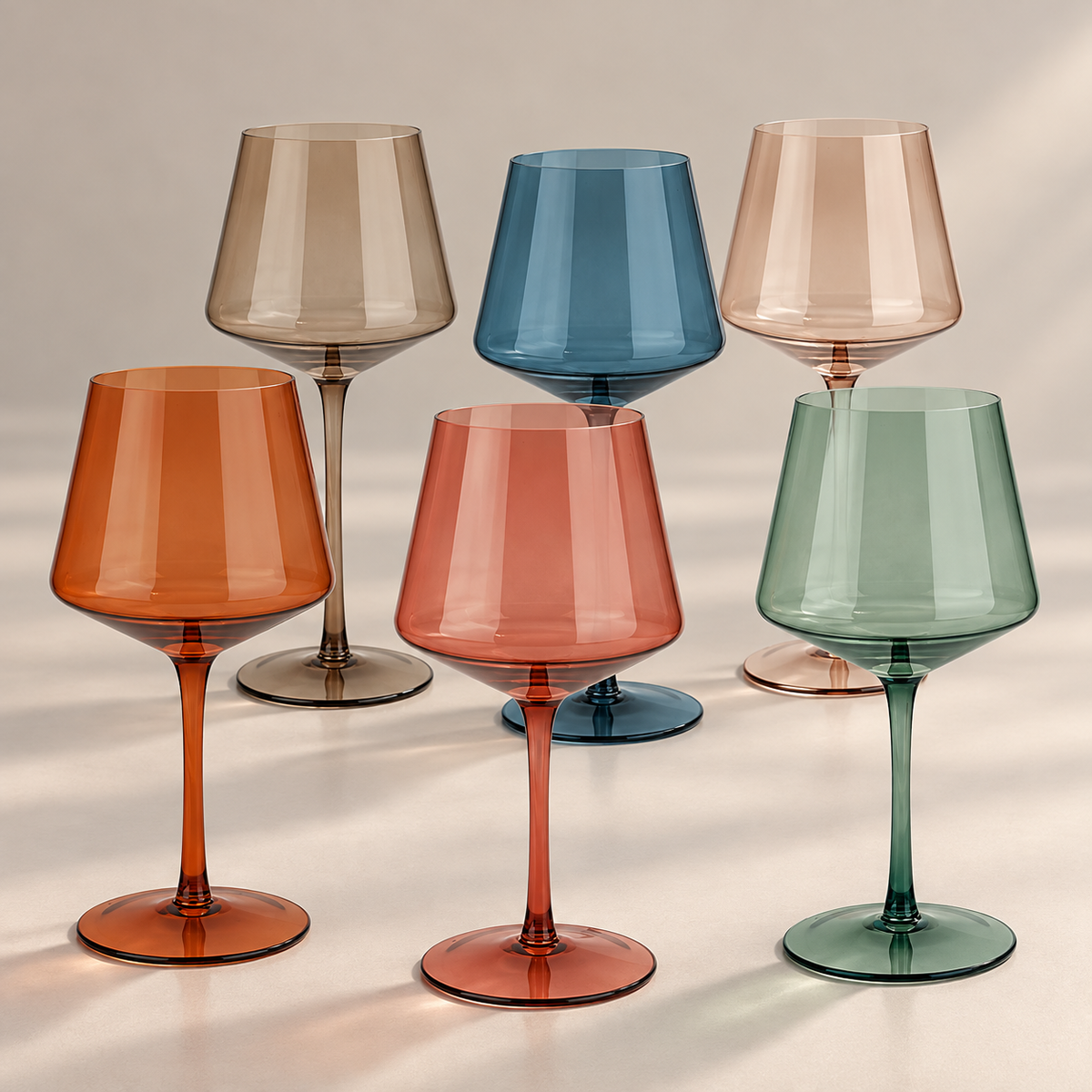 Muted Colours wine glass set — complete set
