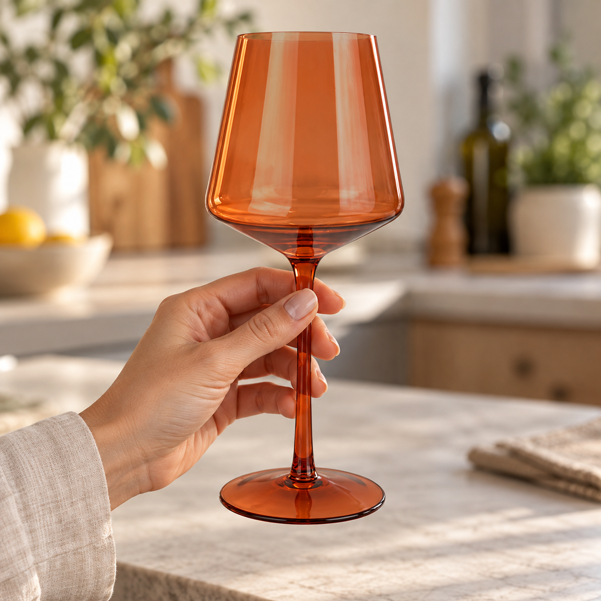 Muted Colours wine glass set — hand
