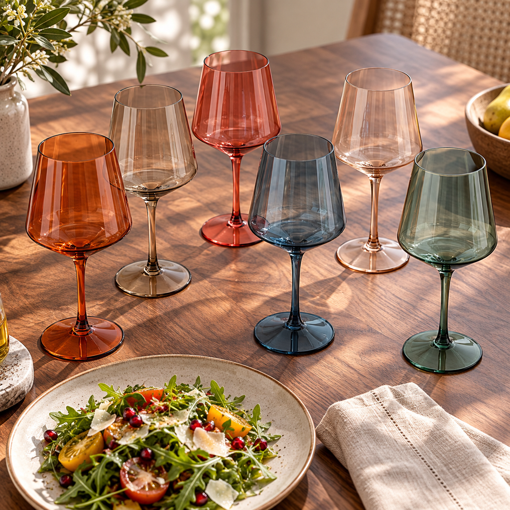 Muted Colours wine glass set — pairing
