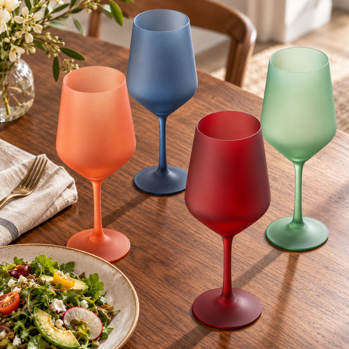 Frosted Four wine glass set — pairing