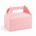 One representative plain pink gable favor box from the 30-pack on a white background.