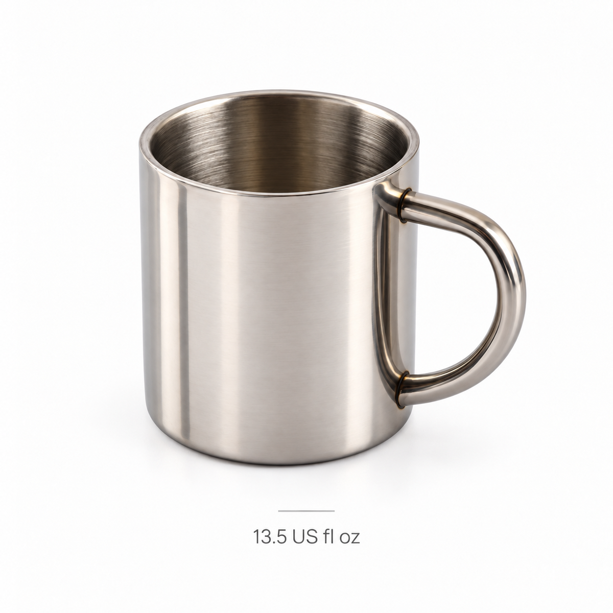 One 400 ml stainless-steel cup, approximately 13.5 US fl oz; one selected capacity is sold per unit.