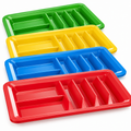 Representative four-tray subset of the 24-piece set, one tray in each color. White background product photograph.