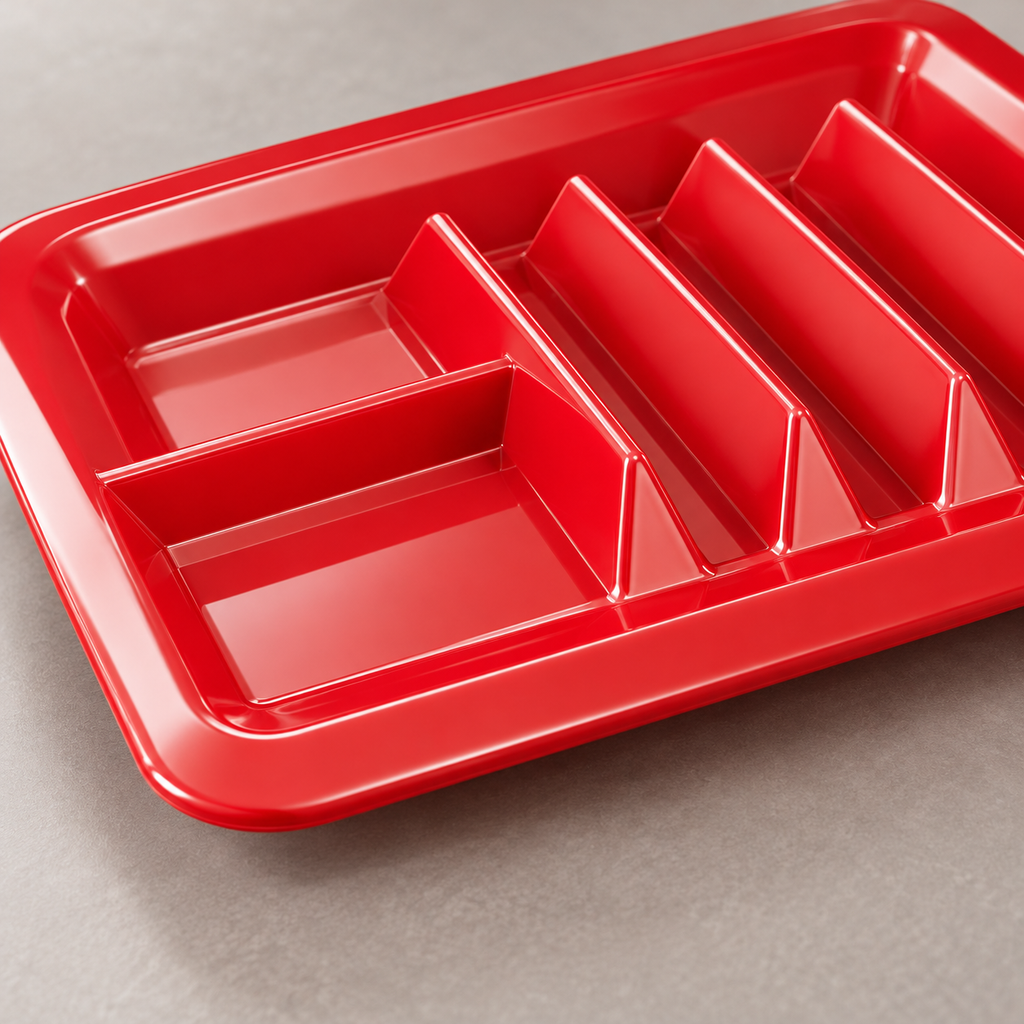 Colorful integral taco trays. Close construction and material detail. Representative subset; styling props not included.