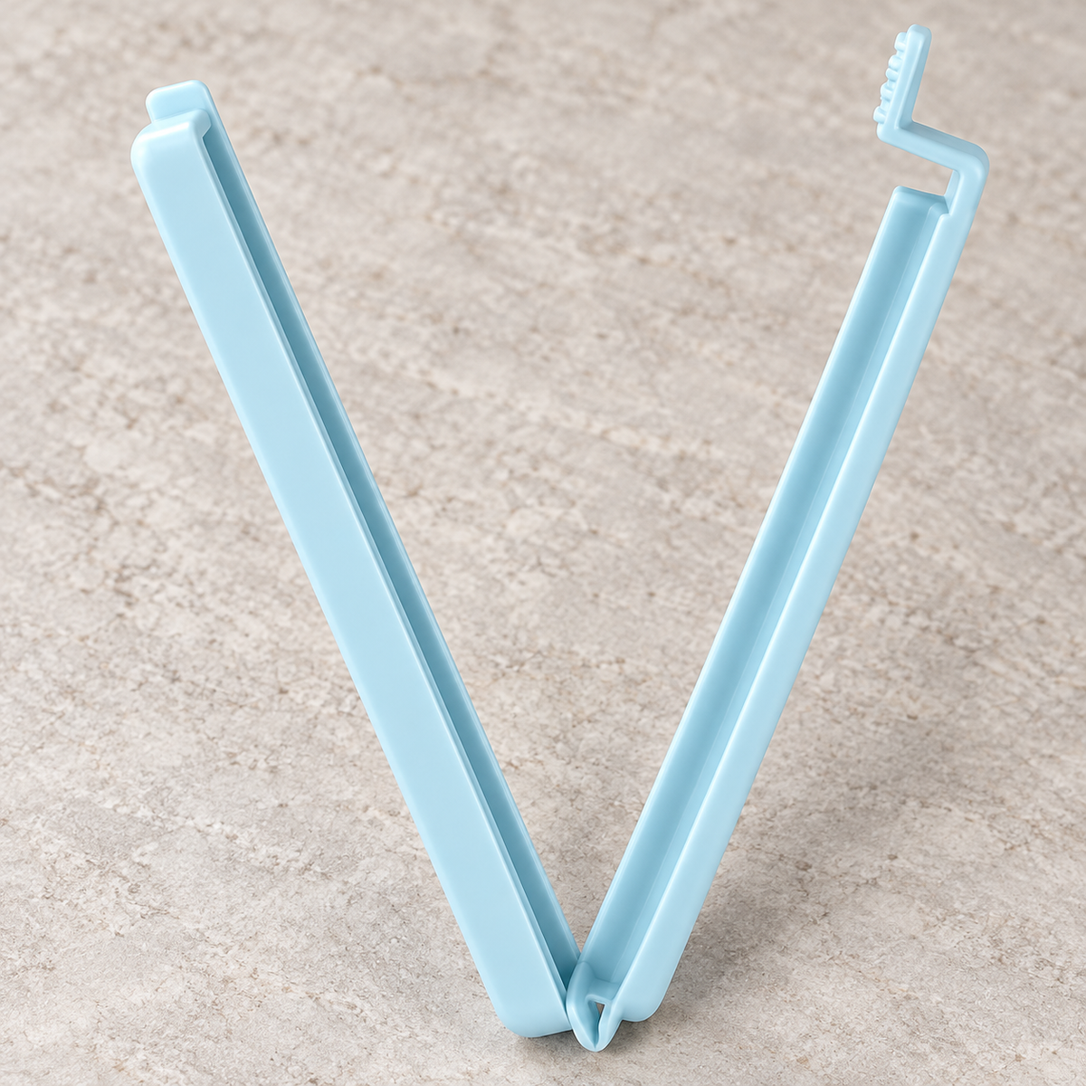 Pastel food sealer clips. Close construction and material detail. Representative subset; styling props not included.