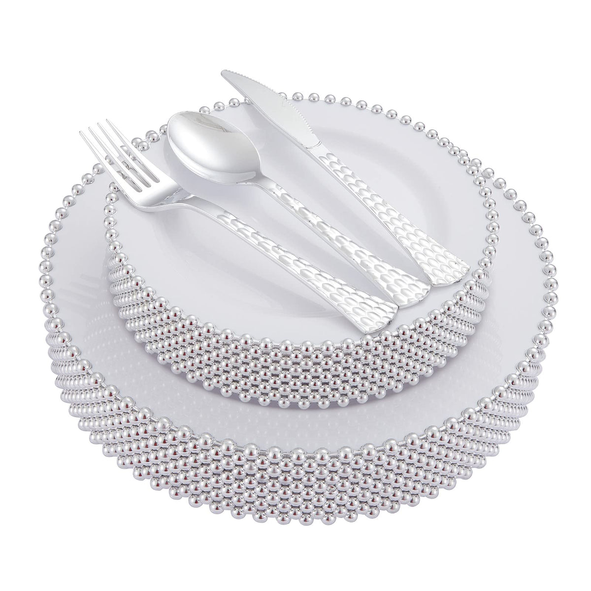 Silver Pearl Party Set, 75 pc