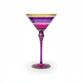 Carosello hand-painted retro martini goblet — Purple