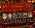 Christmas Figurine Wine Glasses, Set of 6