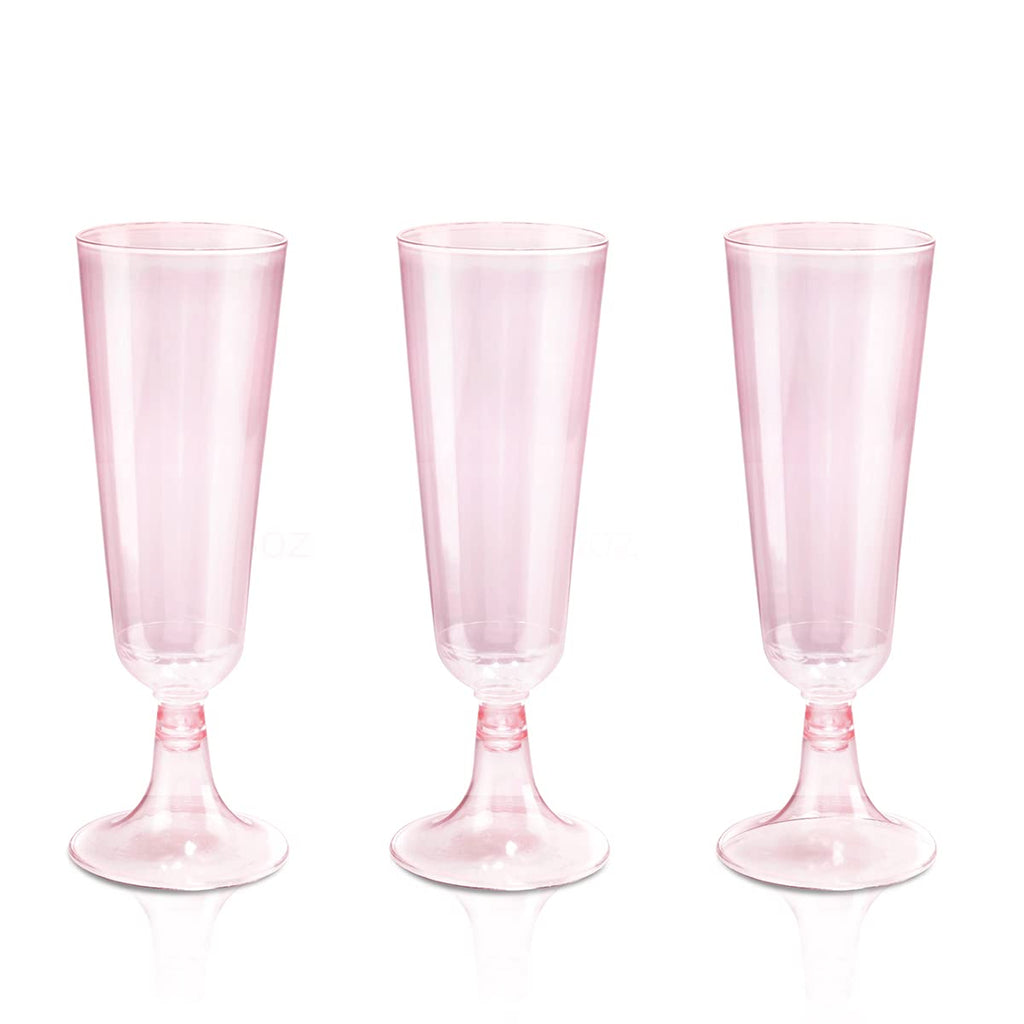 Pink Plastic Champagne Flutes, 60 ct — view 1
