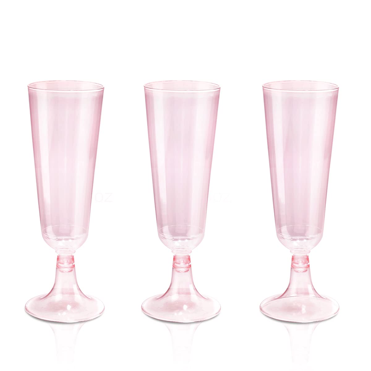 Pink Plastic Champagne Flutes, 60 ct — view 1