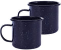 Enamel Camping Mugs, 16.9 oz, Set of 2, Dark Blue