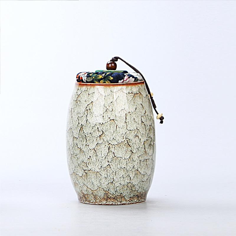Reactive Glaze Ceramic Tea Canister, 300 ml