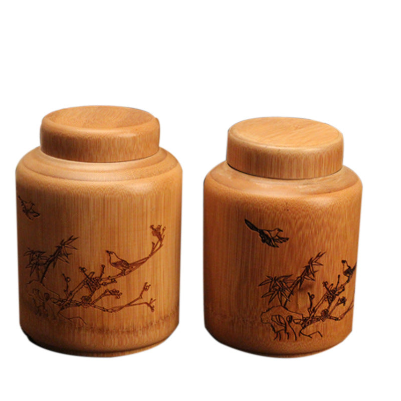 Natural Bamboo Tea Canister