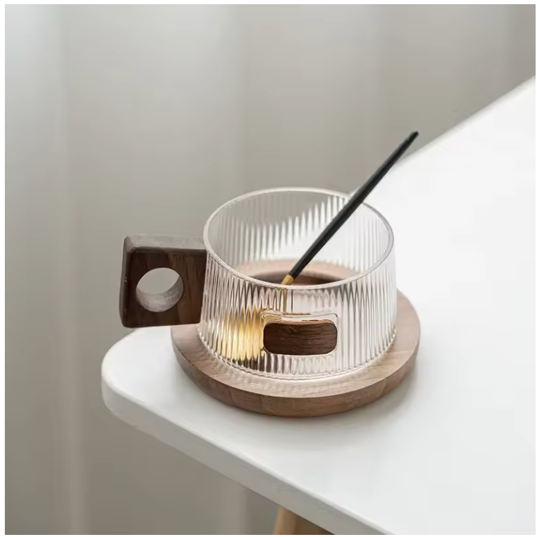 Borosilicate Glass Coffee Cup — Set Options