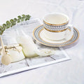 Golden-Edge Bone China Mug and Saucer