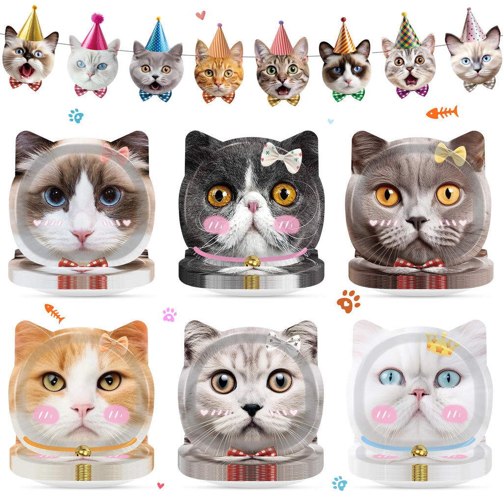 Cat-Themed Birthday Party Kit, 31 pc