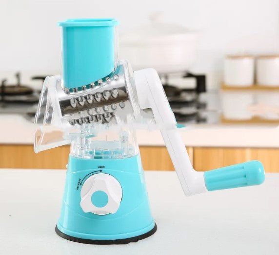 Rotary Vegetable Grater and Slicer with 3 Drums