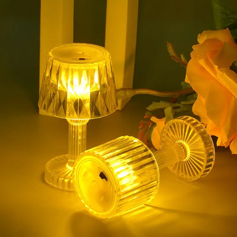 Cordless Night Light with Cylindrical Shade
