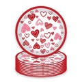 Red Heart Doodle Valentine Paper Plates, 9 in, 24 ct — view 2