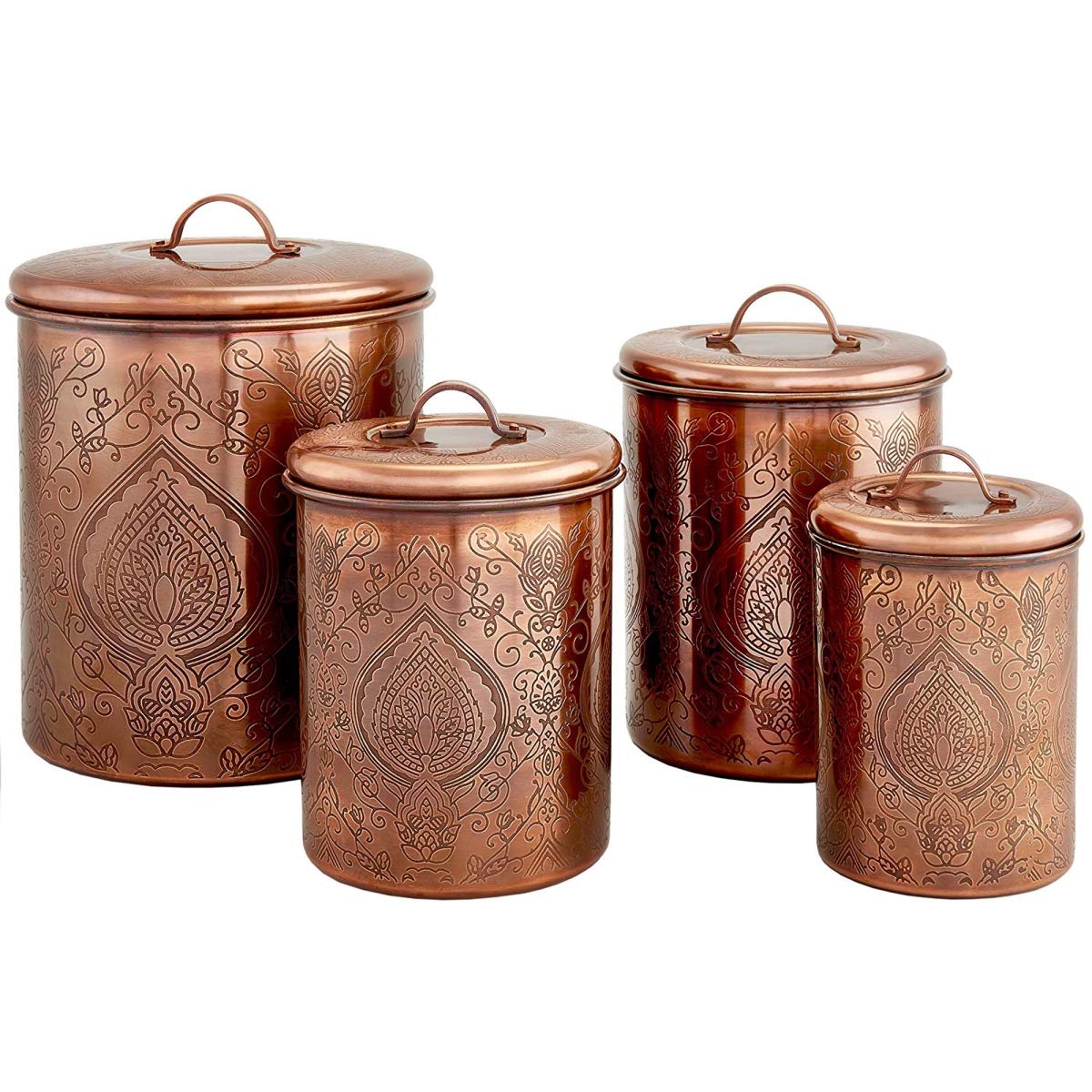 Antique Copper Stainless Steel Canister, 1 qt