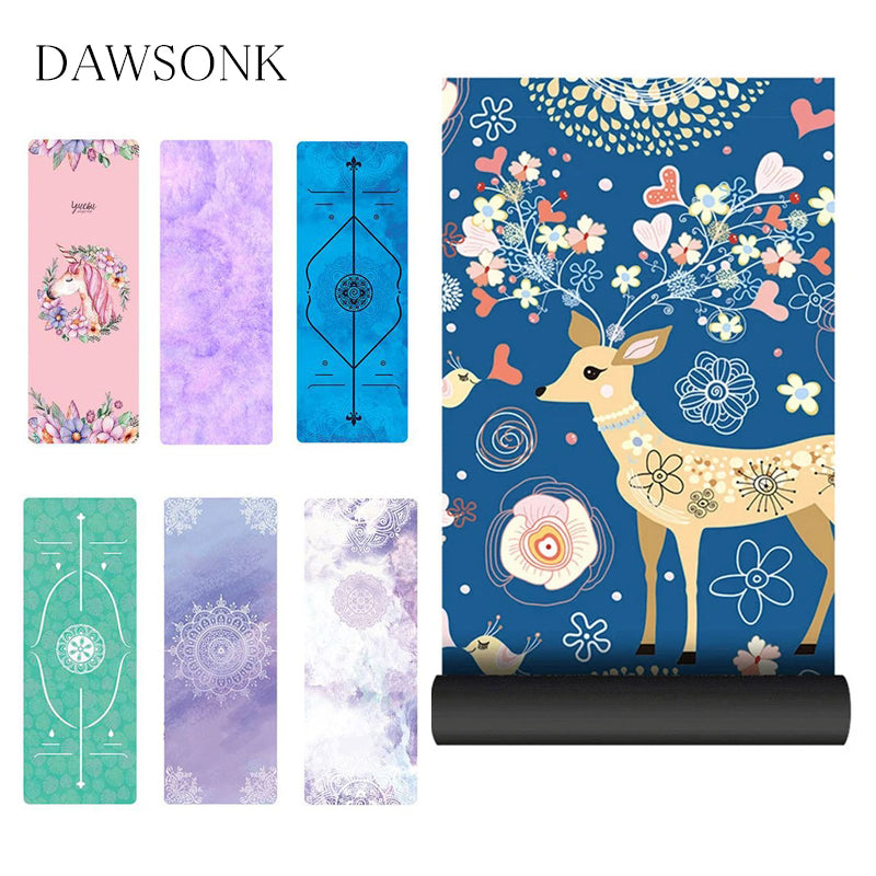 Suede & Natural Rubber Travel Yoga Mat