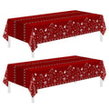 Christmas Disposable Tablecloths, 54 x 108 in, 2-Pack