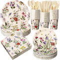 Wildflower Disposable Party Tableware Set, 400 pc — view 1