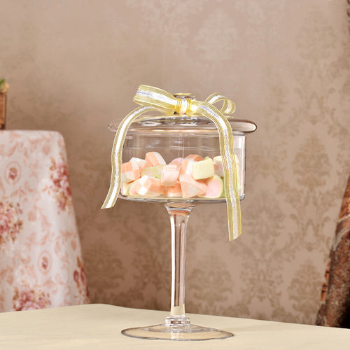 Tall Glass Storage Jar with Lid