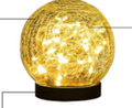 Solar Crackle Glass Ball Garden Light