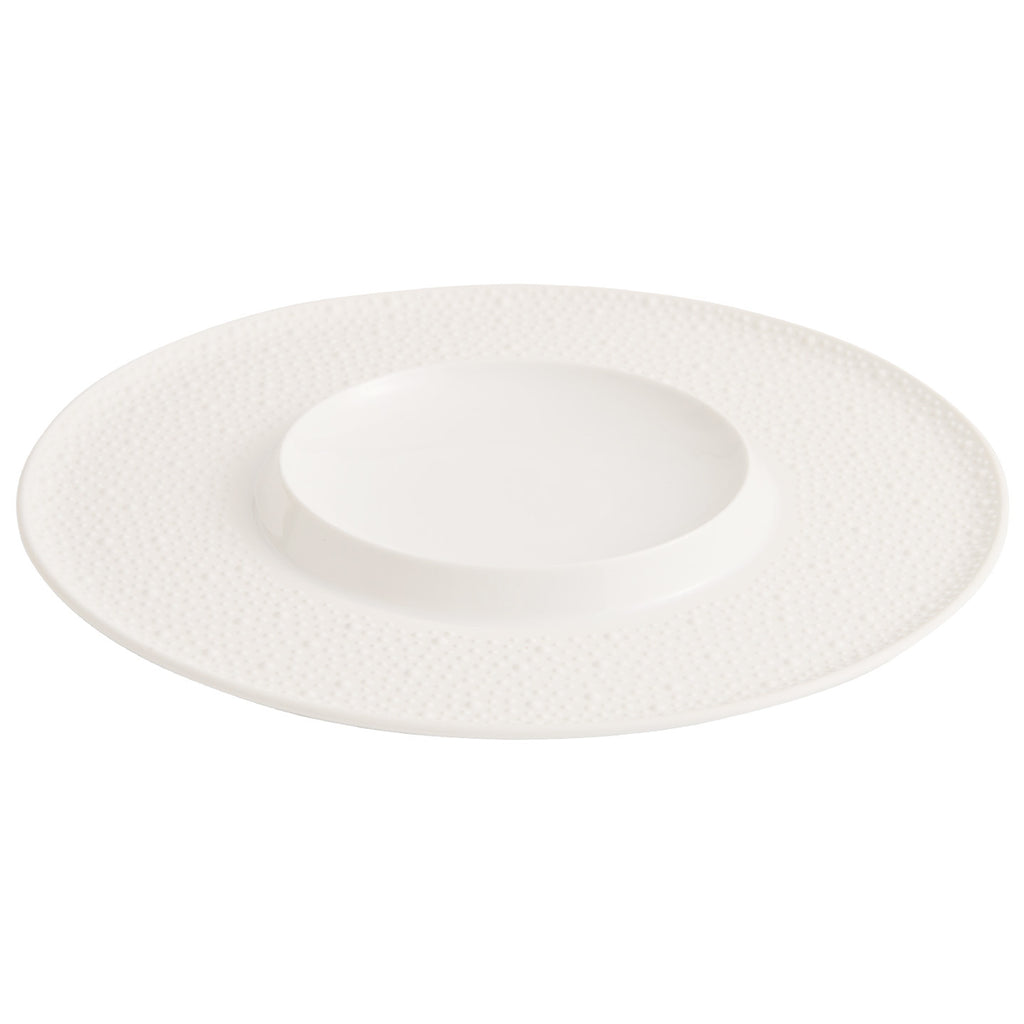 Sesamo Dotted Oval Ceramic Serving Plate