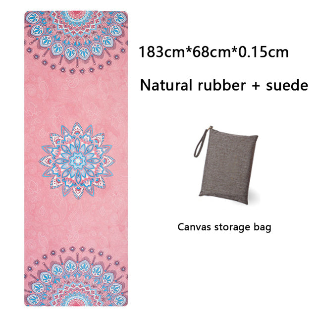 Suede & Natural Rubber Travel Yoga Mat
