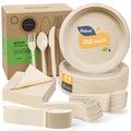Compostable Dinner Set for 50, 250 pc