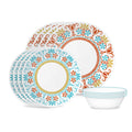 Corelle Global Collection Vitrelle Dinnerware Set, 12-Piece, Terracotta Dreams