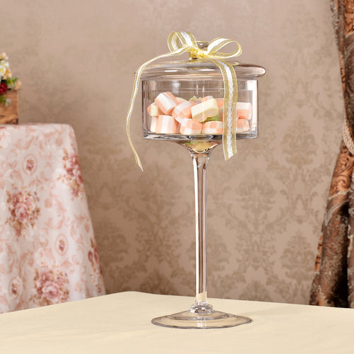 Tall Glass Storage Jar with Lid