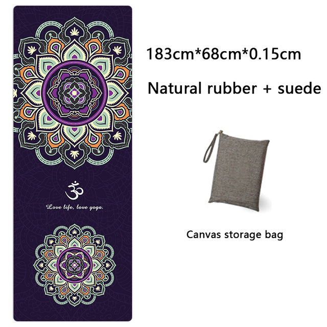 Suede & Natural Rubber Travel Yoga Mat