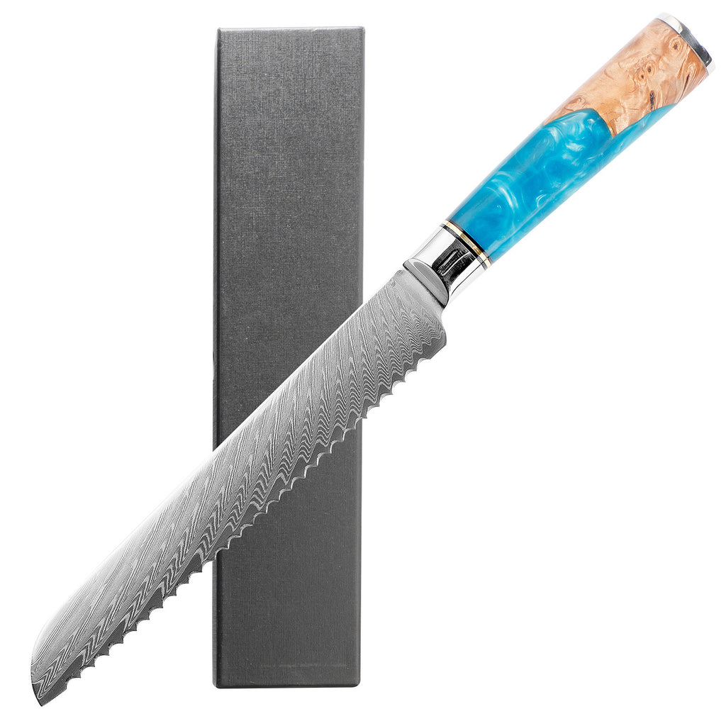 Damascus Pattern Steel Chef Knife & 7-Piece Set