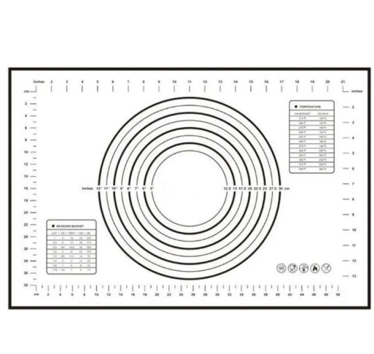 Extra-Large Silicone Baking Mat with Measurements, 40 x 60 cm