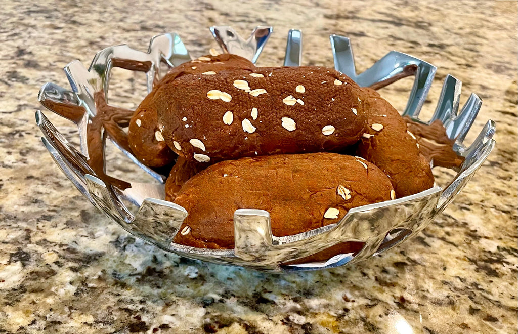 Openwork Metal Fruit and Bread Bowl, Silver, 12 in
