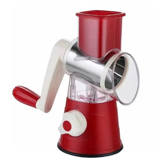 Rotary Vegetable Grater and Slicer with 3 Drums
