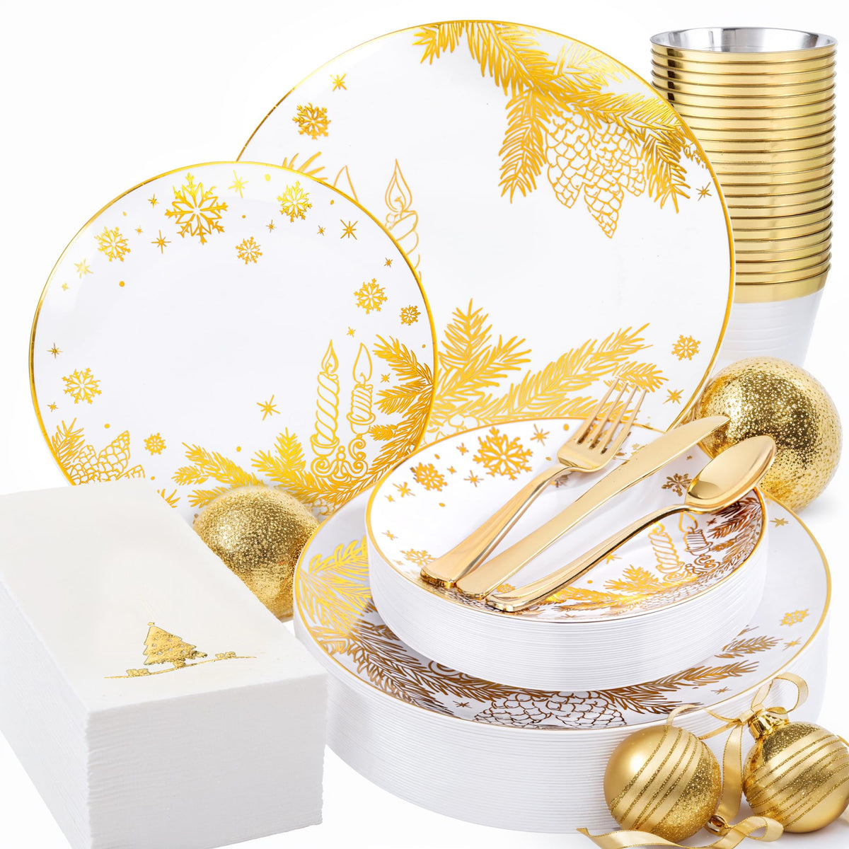 Christmas & Hanukkah Dinnerware Set, 175 pc