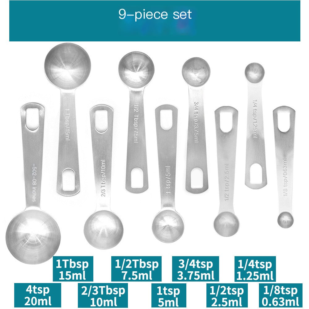 Stainless Steel Measuring Spoons and Cups Set, 20 pc