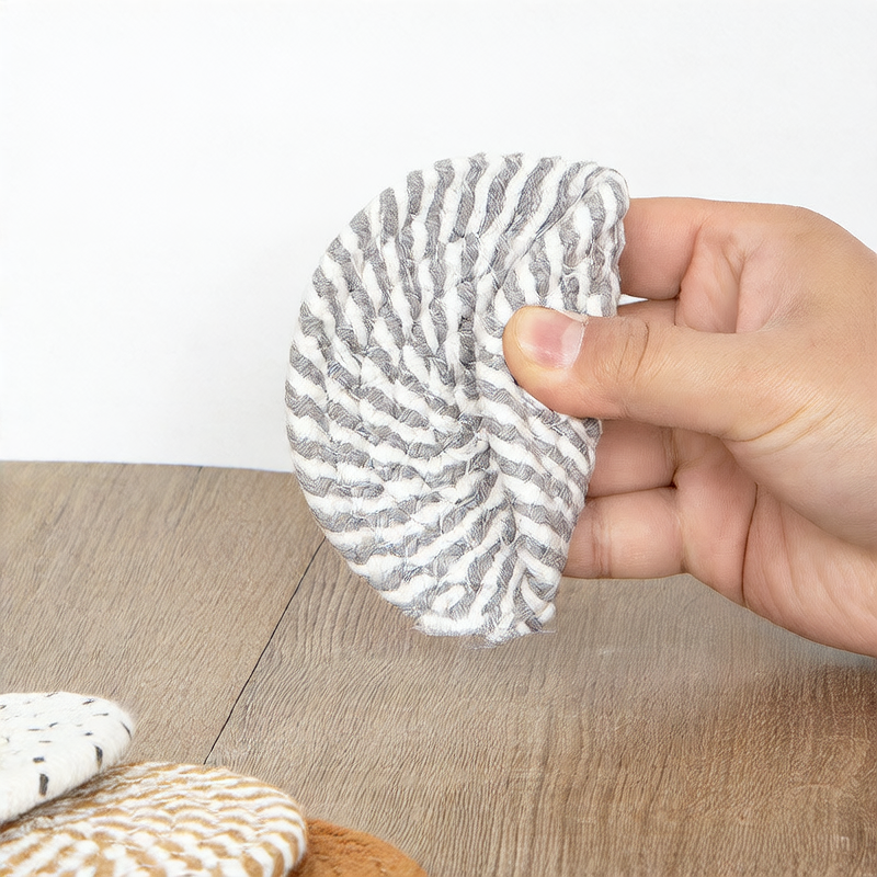 Cotton Woven Round Heat Insulation Coaster Placemat