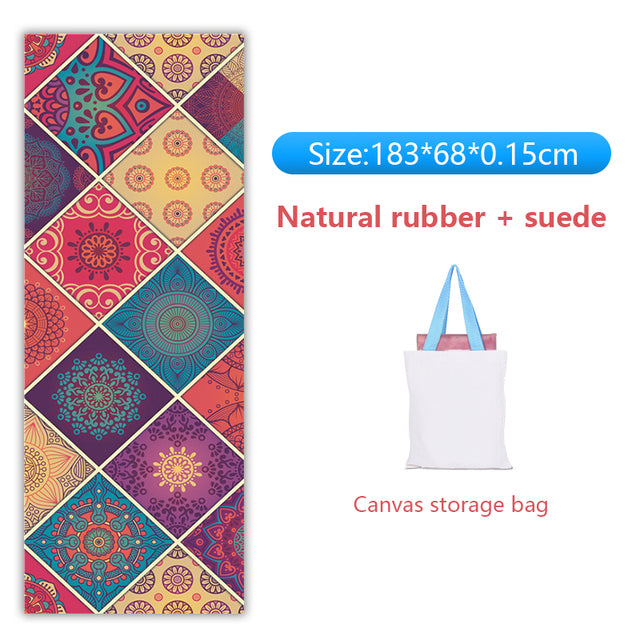 Suede & Natural Rubber Travel Yoga Mat