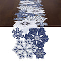 Navy Snowflake Christmas Table Runner, 14 x 54 in